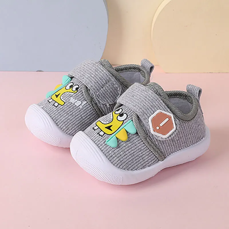 Chaussures bébé en toile semelle souple antiglissante premier trotteur 02 ans fille garçon style cartoon color