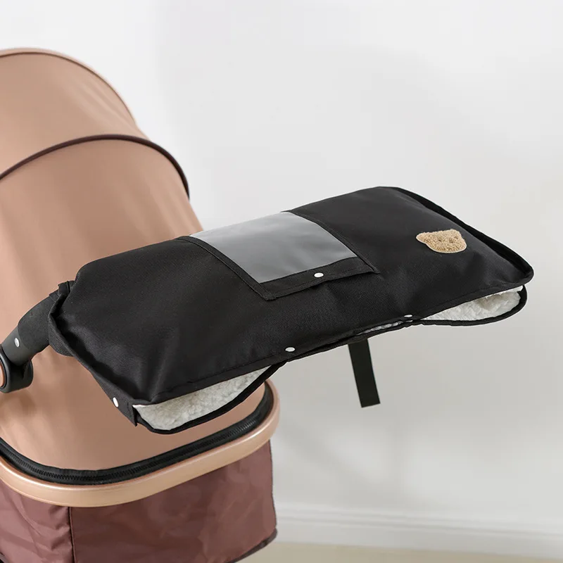 Gants de poussette chauds d'hiver universels, vent et imperméables pour nouveau-né, gants de chaise de poussée