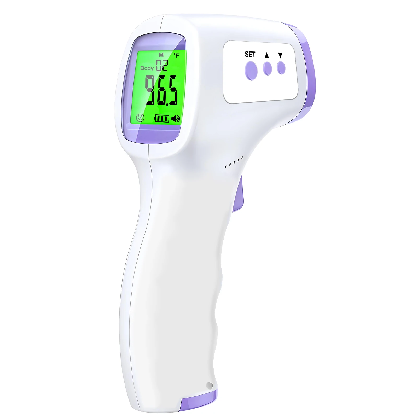 Thermomètre infrarouge sans contact bébé écran LCD mesure instantanée sans risque de contamination design ergo