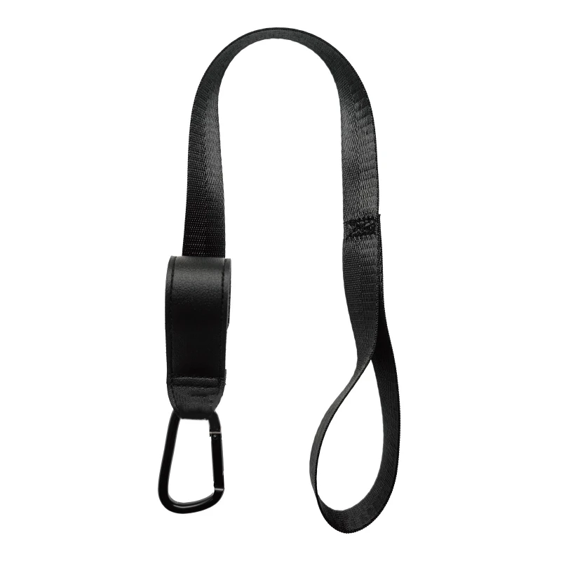 Dragonne sécurité durable pour poussette bébé fauteuil roulant sac à dos et randonnée Sangle noire avec mousqu