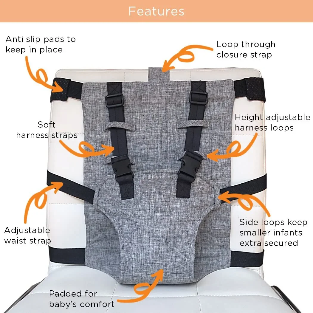 Harnais de sécurité pour chaise bébé réglable antidérapant protection