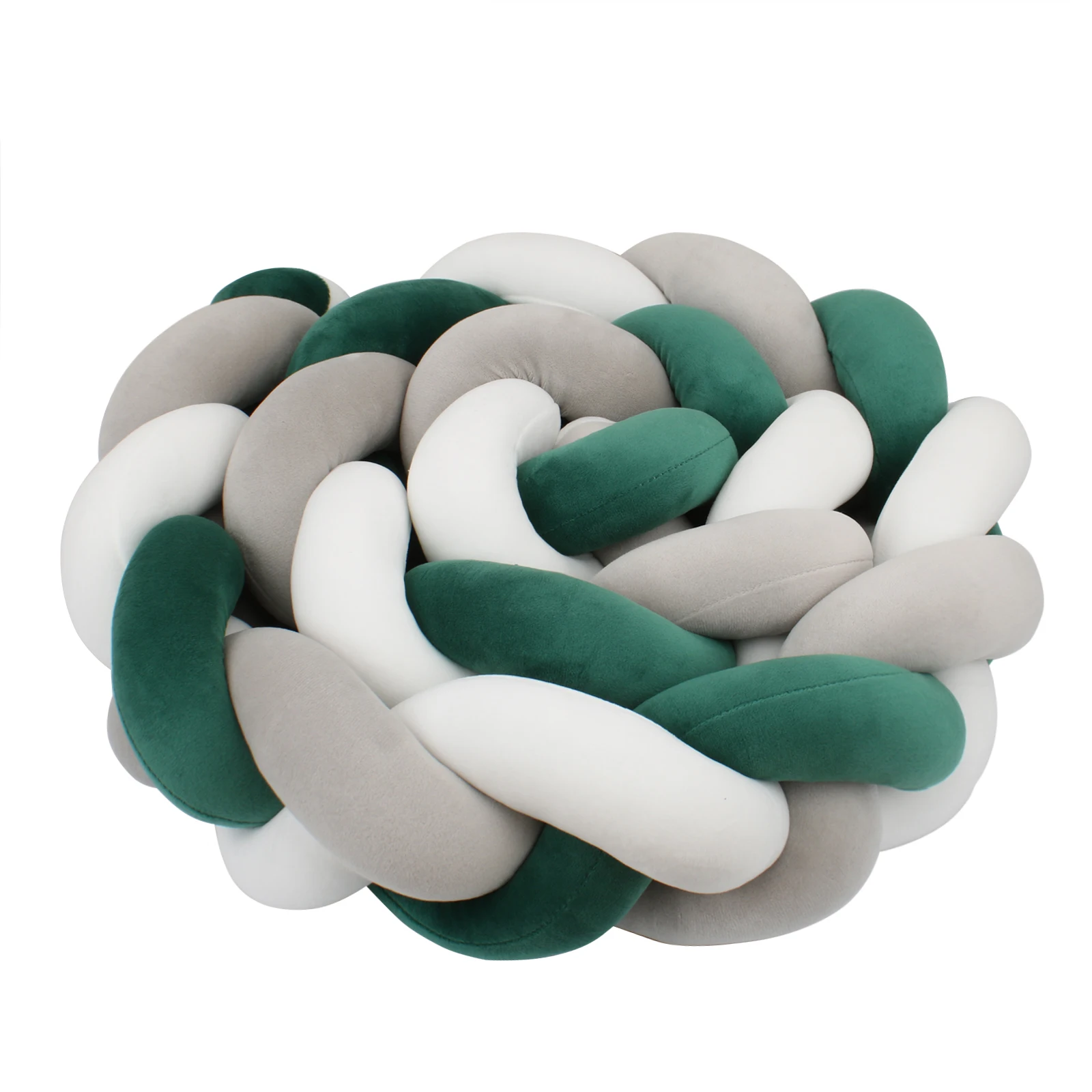Coussin de protection en forme de chaîne pour lit de bébé décoration intérieure moderne texture douce couleurs