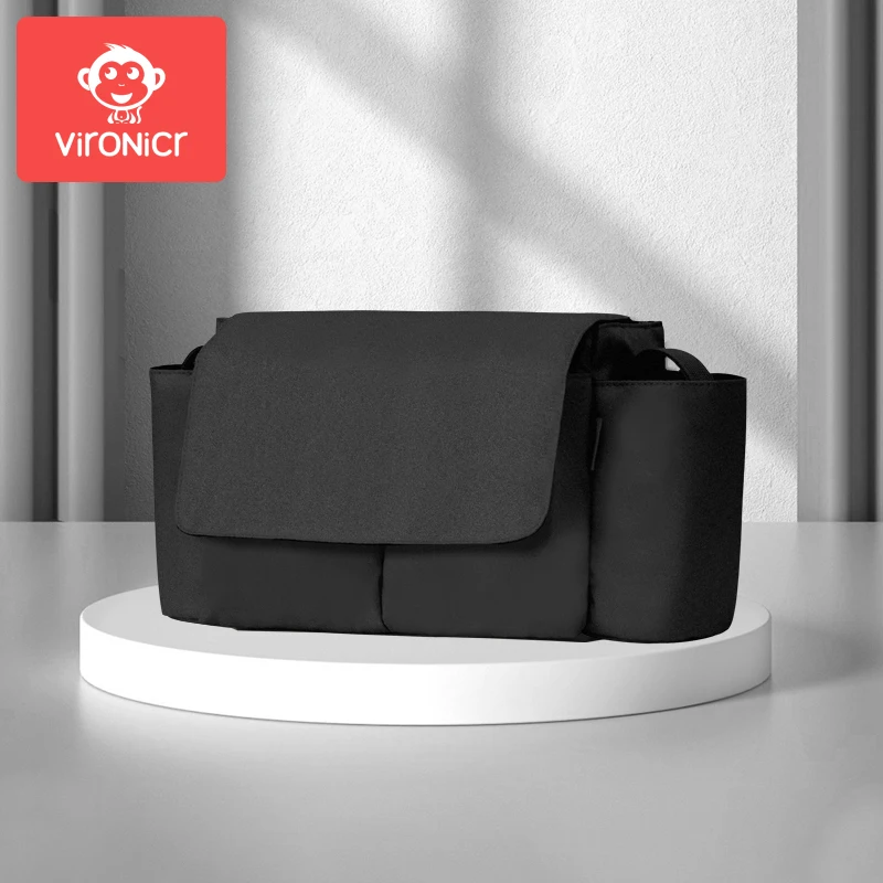 Sacs de rangement poussette grande capacité sac suspendu voyage bébé accessoires maman noir