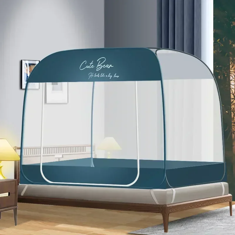 Moustiquaire Lit Enfant Cute Bear Protection Insectes Ventilation Étanche Design Moderne Étendable Usage Jour