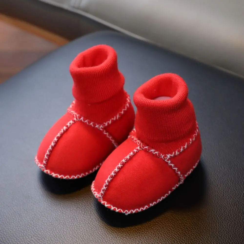 Chaussons enfants intérieur premiers pas tige haute coton doux antidérapant élastique confort sécurité style m