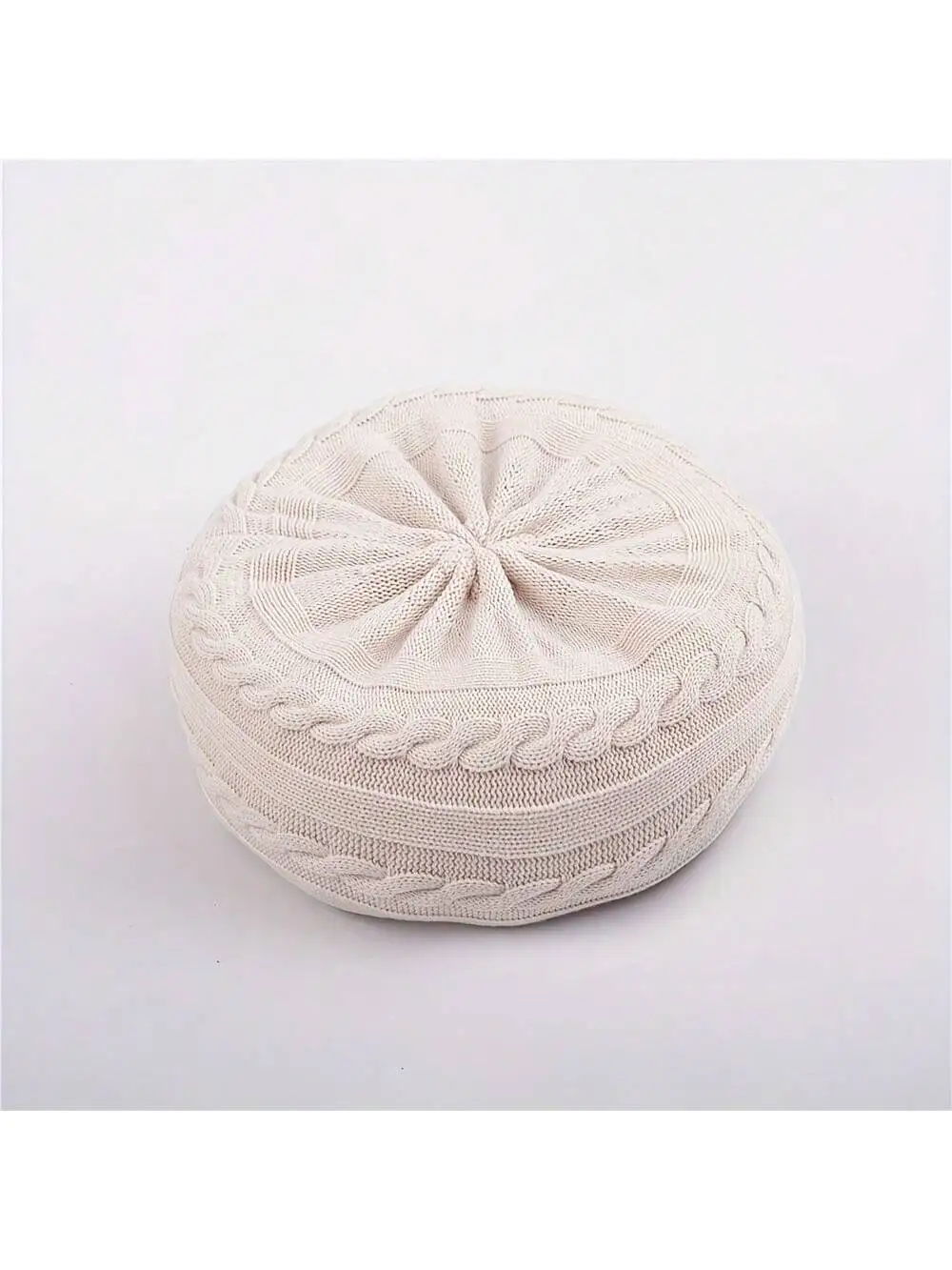 Pouf doux pour photographie bébé coussin rond amovible oreiller de pose lavable accessoire canapé texture tric