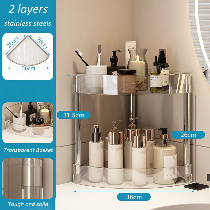 Organisateur salle de bain bébé acrylique inox étagère coin cosmétique rangement poussette bébé accessoire béb