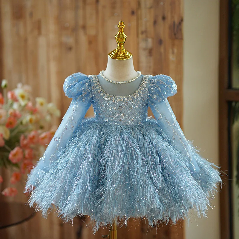 Robe de Soirée en Maille pour Fille Tenue de Cérémonie d'Été Tenue de Princesse Josaywin
