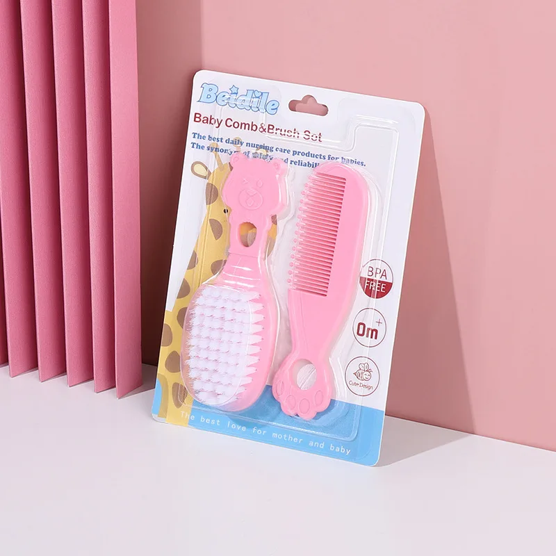 Kit de soins bébé peigne brosse ciseaux accessoires nouveauné 02 ans design panda BPAfree matériel PP cadeau i