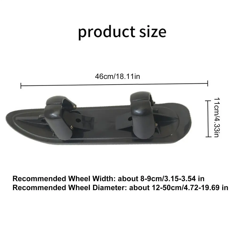 Accessoire ski traîneau 2 en 1 pour poussettes snowboard et sports outdoor Noir