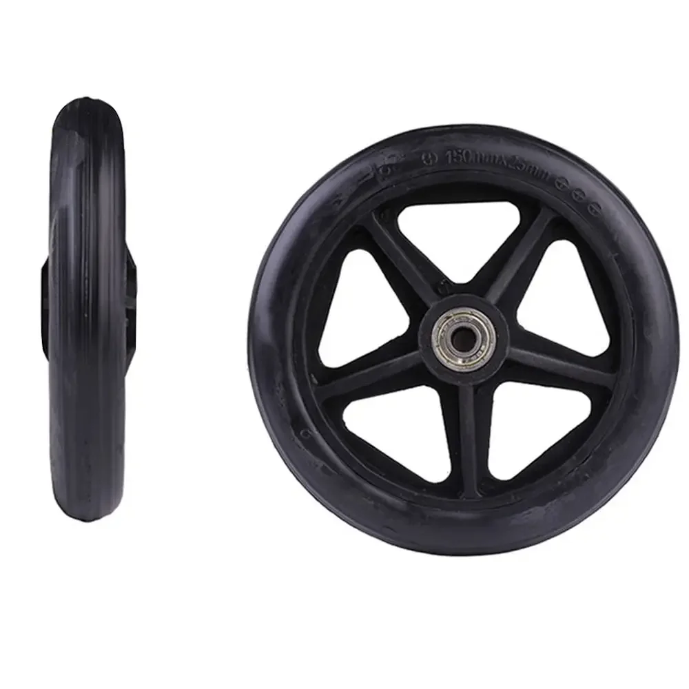 Roues en caoutchouc lisses et flexibles pour fauteuil roulant roue de remplacement pour caddie solides et anti