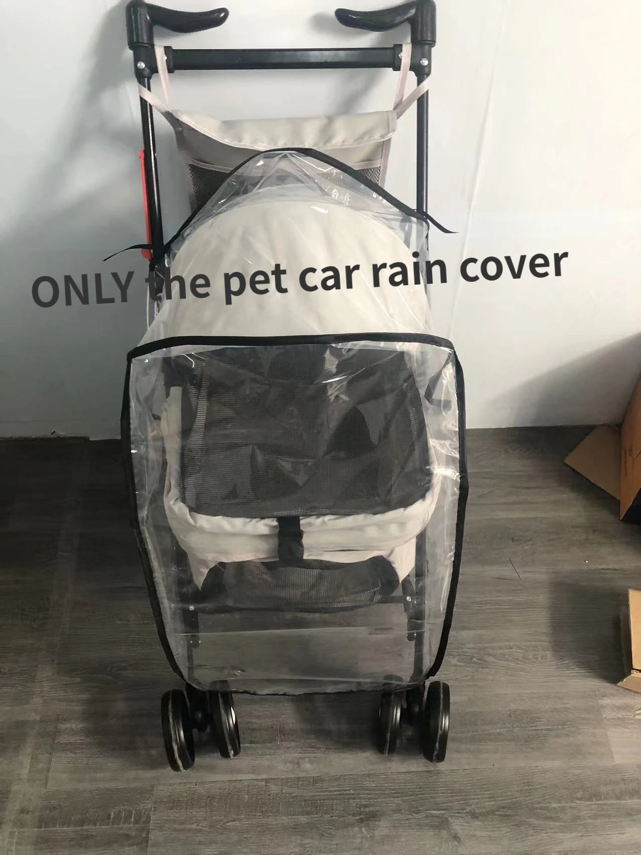 Housse de pluie pour poussettes animaux de compagnie protection pluie transparente élastique pratique et sécur