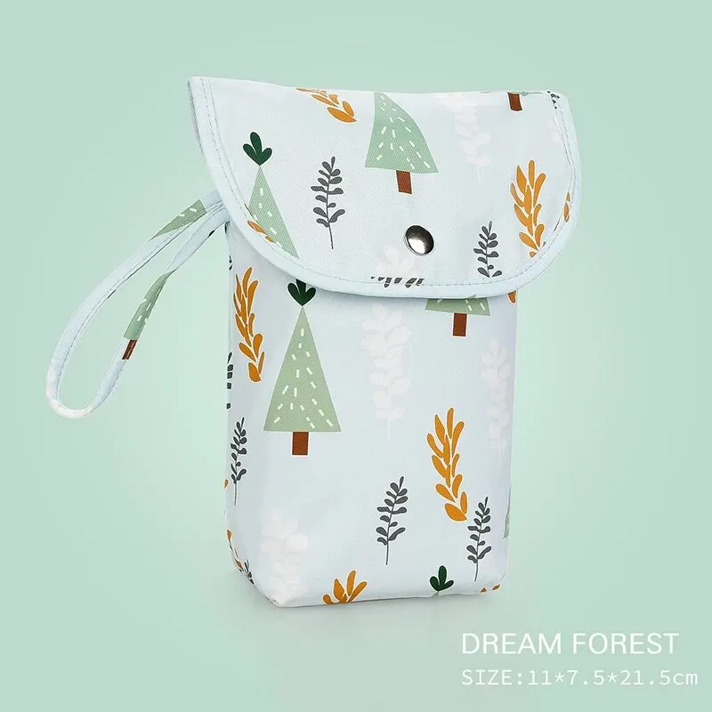 Pochette étanche à couches pour bébé rangement poussette sac à dos sec fourretout voyage style forest