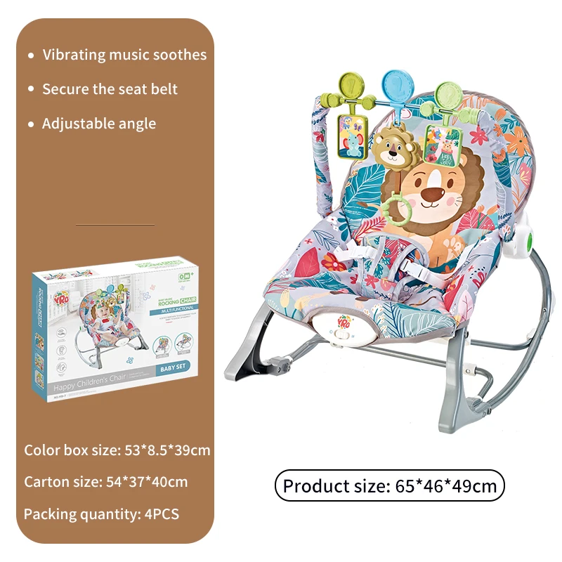Chaise berçante électrique bébé avec vibration musicale harnais