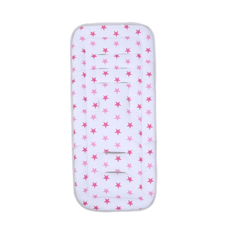 Coussin de Siège Poussette Bébé Design Étoiles Rose Matériau Doux Confort Universel Accessoires Poussette Équi