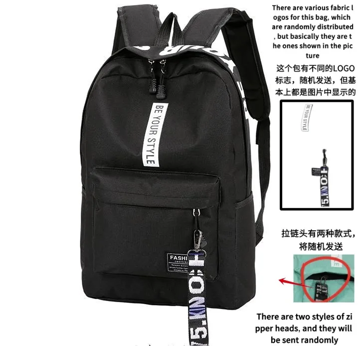 Sac à dos Oxford minimaliste noir et blanc pour étudiants et jeunes professionnels design moderne style person