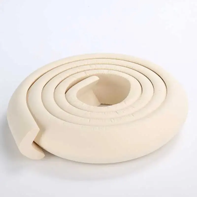 Bandes de protection d'angle en NBR pour table basse bureau et meubles beige 2m de longueur sécurisation enfan