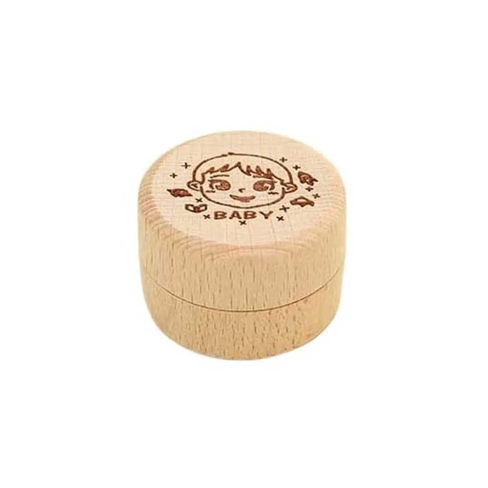 Boîte à dents de bébé en bois souvenirs gravés personnalisés design mignon cadeau bébé fille garçon gravure Ba