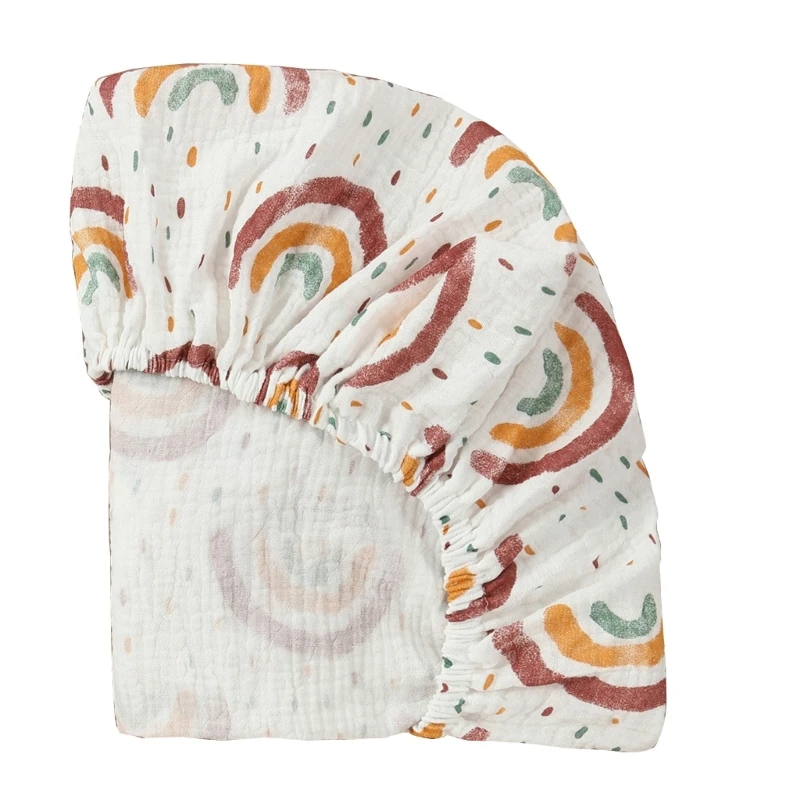 Draphousse bébé bassinet allaitement housse lit matelas coton 100% élastique motifs arcenciel doux respirant b