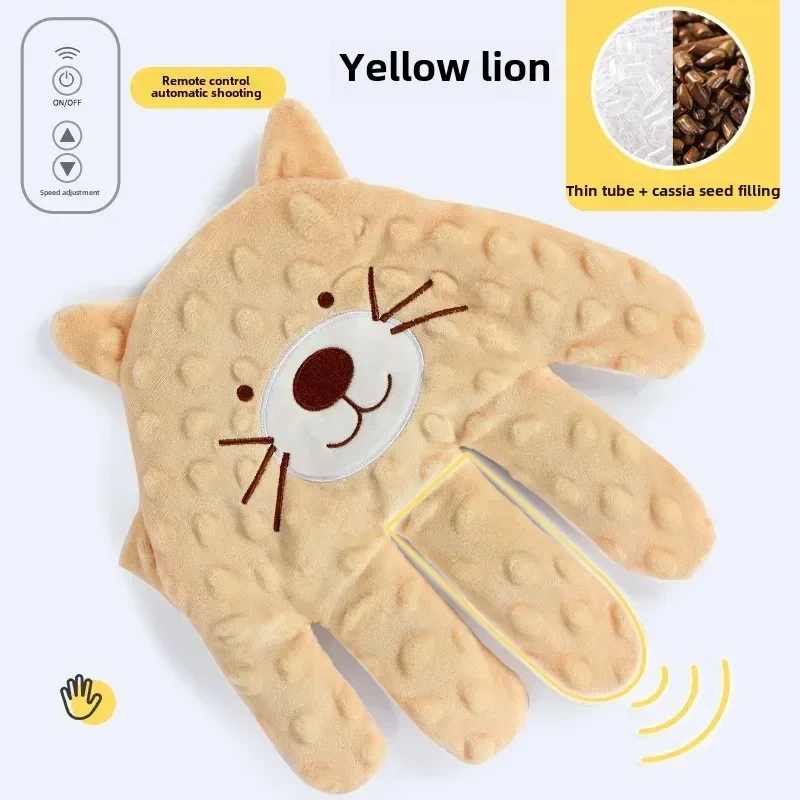 Gant lion pour bébé jouet apaisant en coton manique douce pour