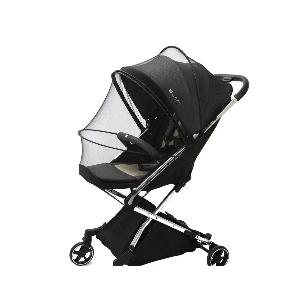 Poussette LUXY voyage aluminium tissu respirant design compact noir aluminium moderne érgonomique stroller béb