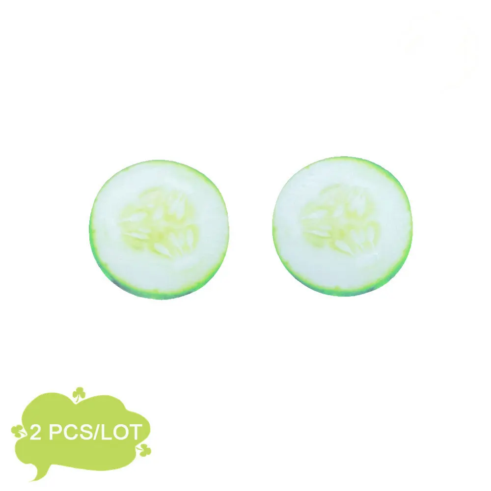 Tranches de concombre en plastique réalistes pour décoration artisanat jeux enfants accessoires DIY style ludi