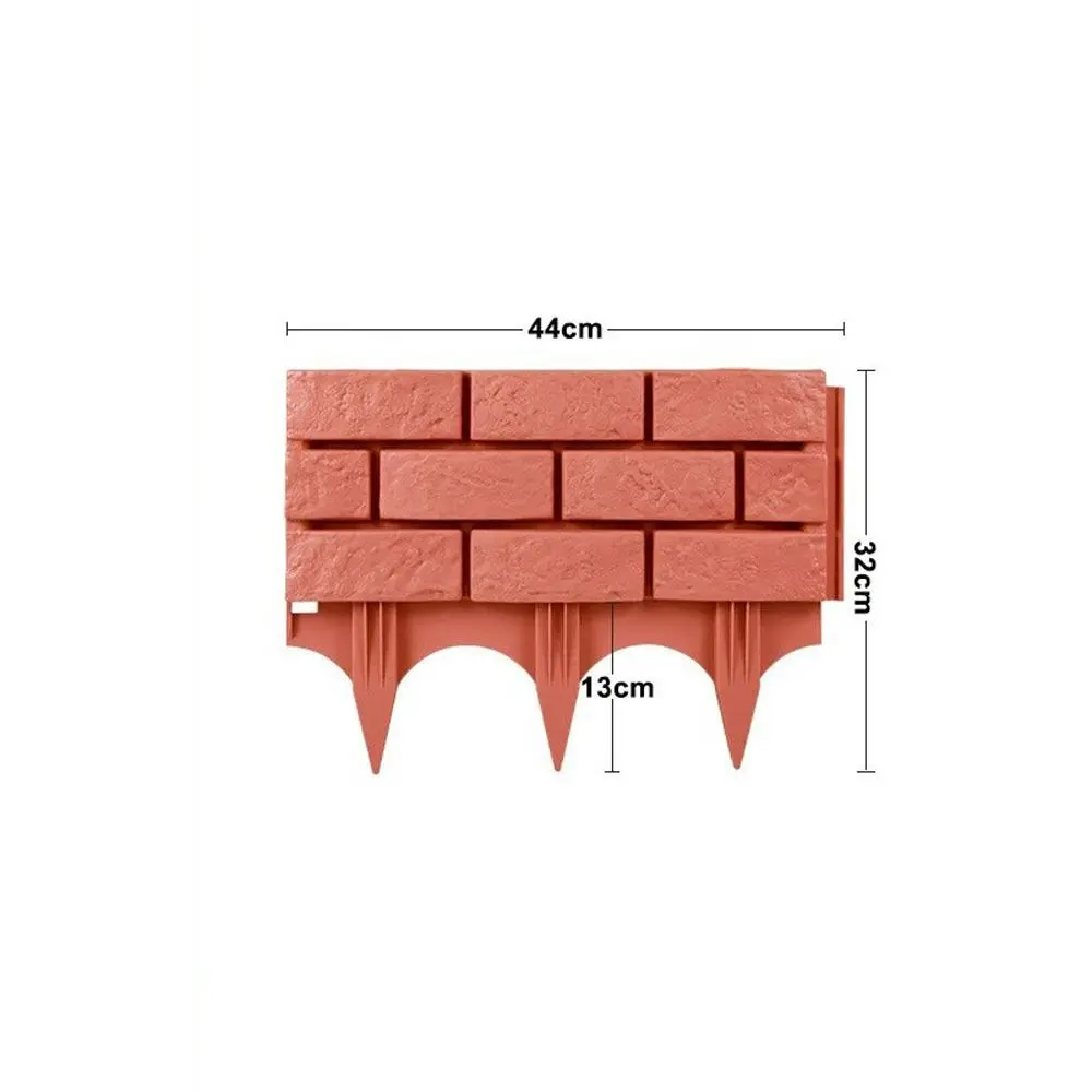 Clôture de bordure jardin style européen imitation brique pliable antipression résistante aux intempéries acce