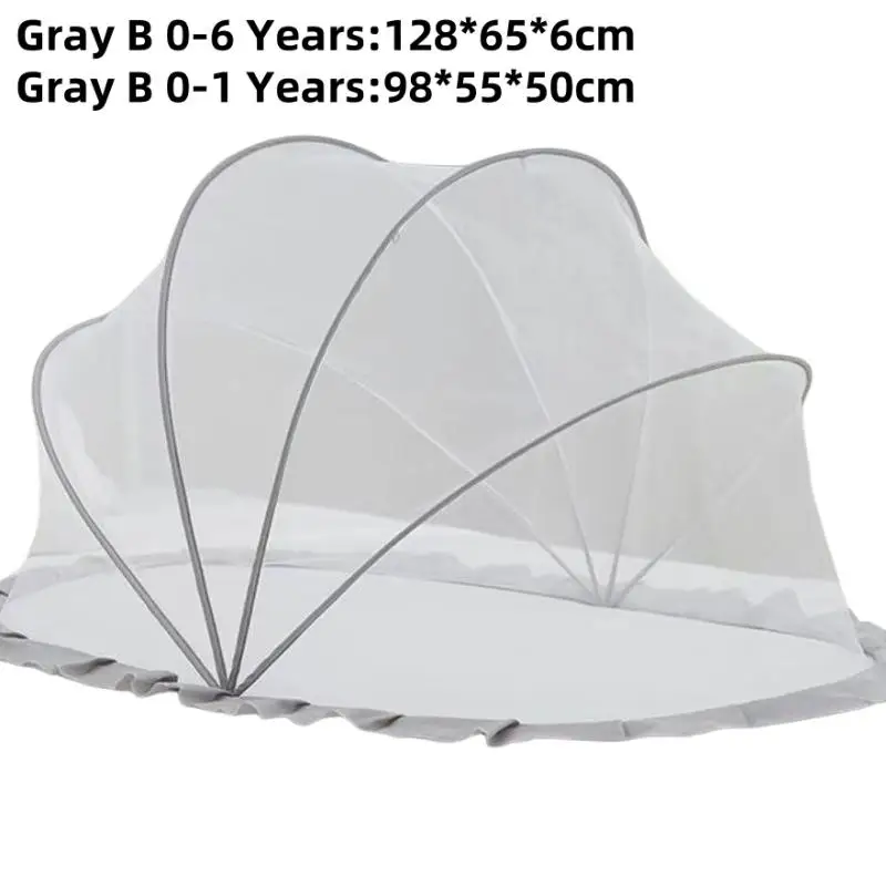 Tente mosquitaire bébé dome 06 ans tissu polyestercoton gris