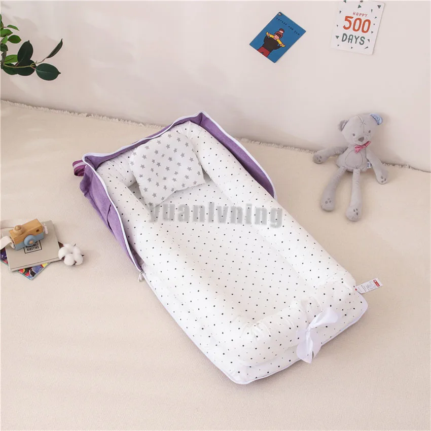 Berceau pliant en coton pour nouveauné panier bébé lit de voyage matelas nid coussin de lit portable bébé fill