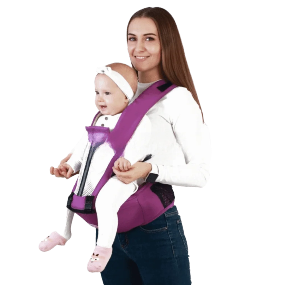 Portebébé ergonomique 360° pour nouveauné transport avant matériau doux sangles ajustables couleur rose bleu r