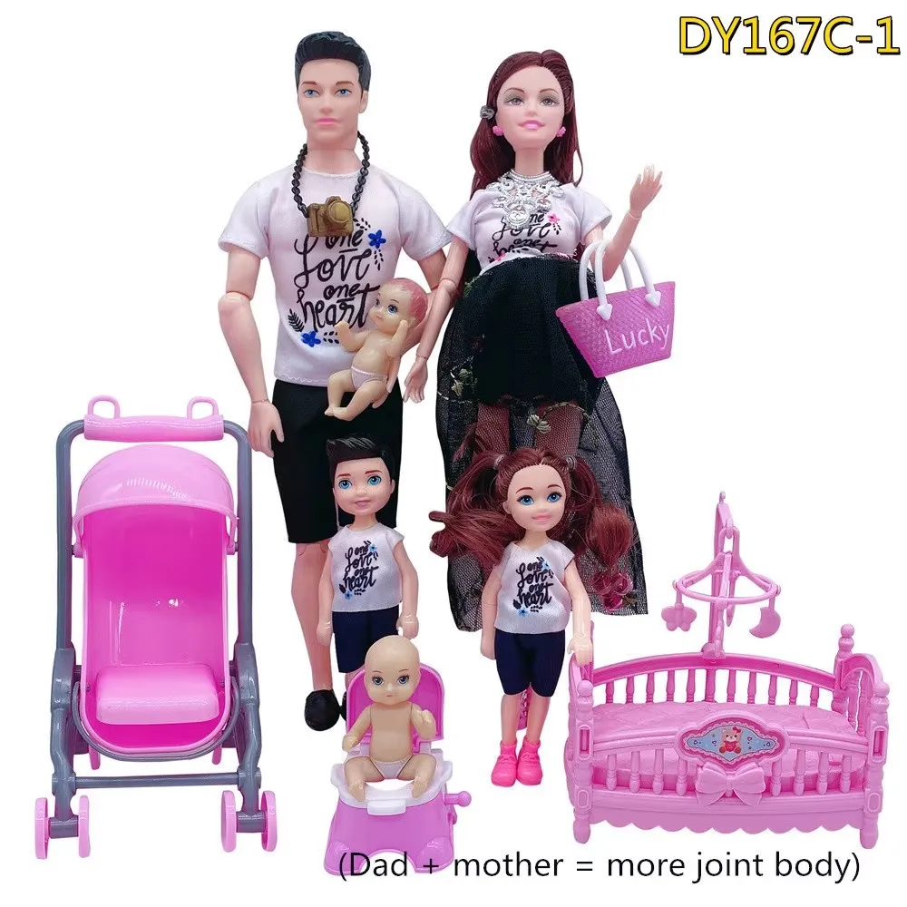 Poupée famille bébé poussette jouet éducatif accessoires cadeau anniversaire noël enfant filles 38 ans set com