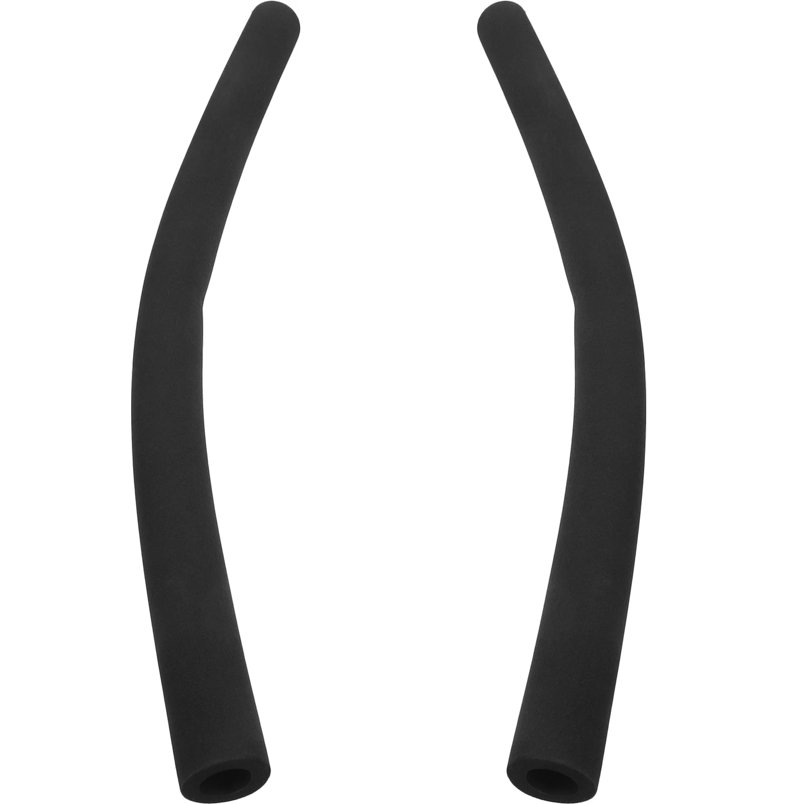 Poignées antidérapantes en caoutchouc 2 pièces noires ergonomiques tapis de course vélo d'appartement fitness 