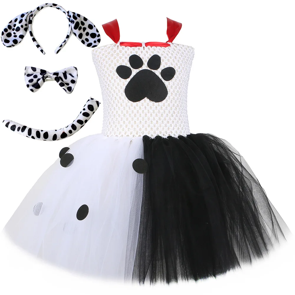 Robe tutu en forme de chien Daltravaillait pour bébé fille costume