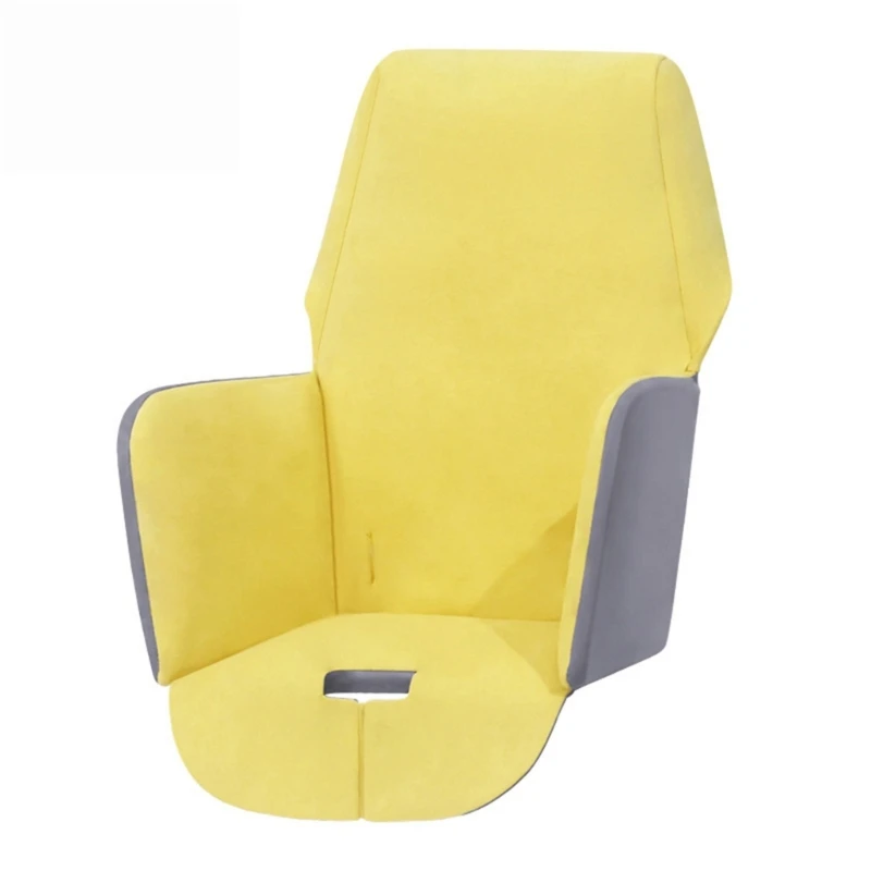 Coussin de Chaise Haute Bébé Enfant Coton Polymères Rehausseur Sièges Alimentation Poussette Jaune