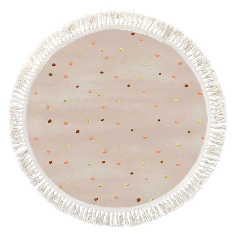 Tapis de jeu bébé tapis de pépinière tapis rond chambre à coucher tapis à pompons décoration chambre enfant po