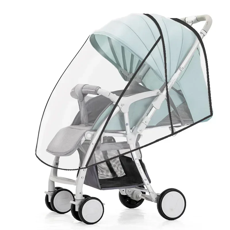 Housse de pluie universelle pour poussette transparente respirante imperméable protection soleil antipoussière