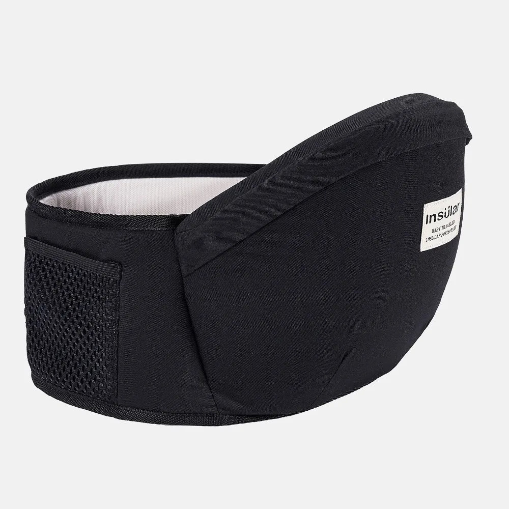 Portebébé ceinture transport matériau souple respire design ergonomique noir facile ajustement usage quotidien