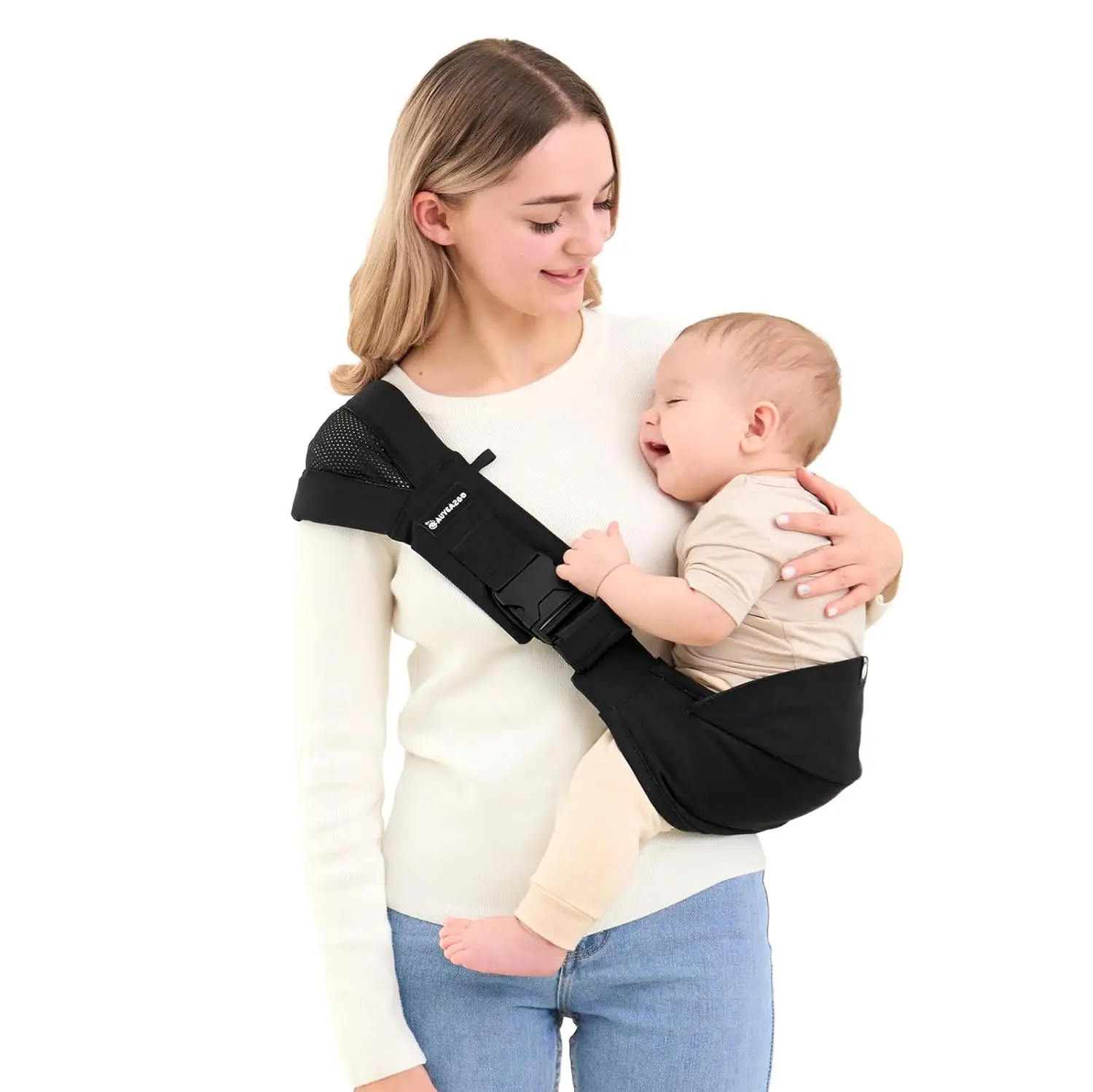 Portebébé en bandoulière Babybjörn ergonomique respirant sécurité 648 mois noir design moderne confort parent