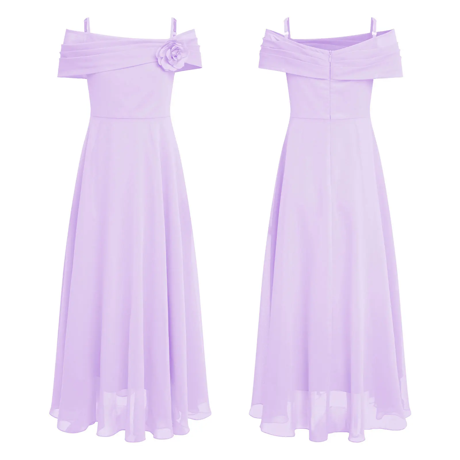 Robe de Soirée Élégante en Mousseline de Soie pour Fille Tenue de