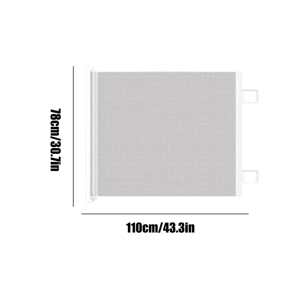 Écran de porte rétractable protection solaire intimité extérieur intérieur 110x78cm tissu maille fixation faci