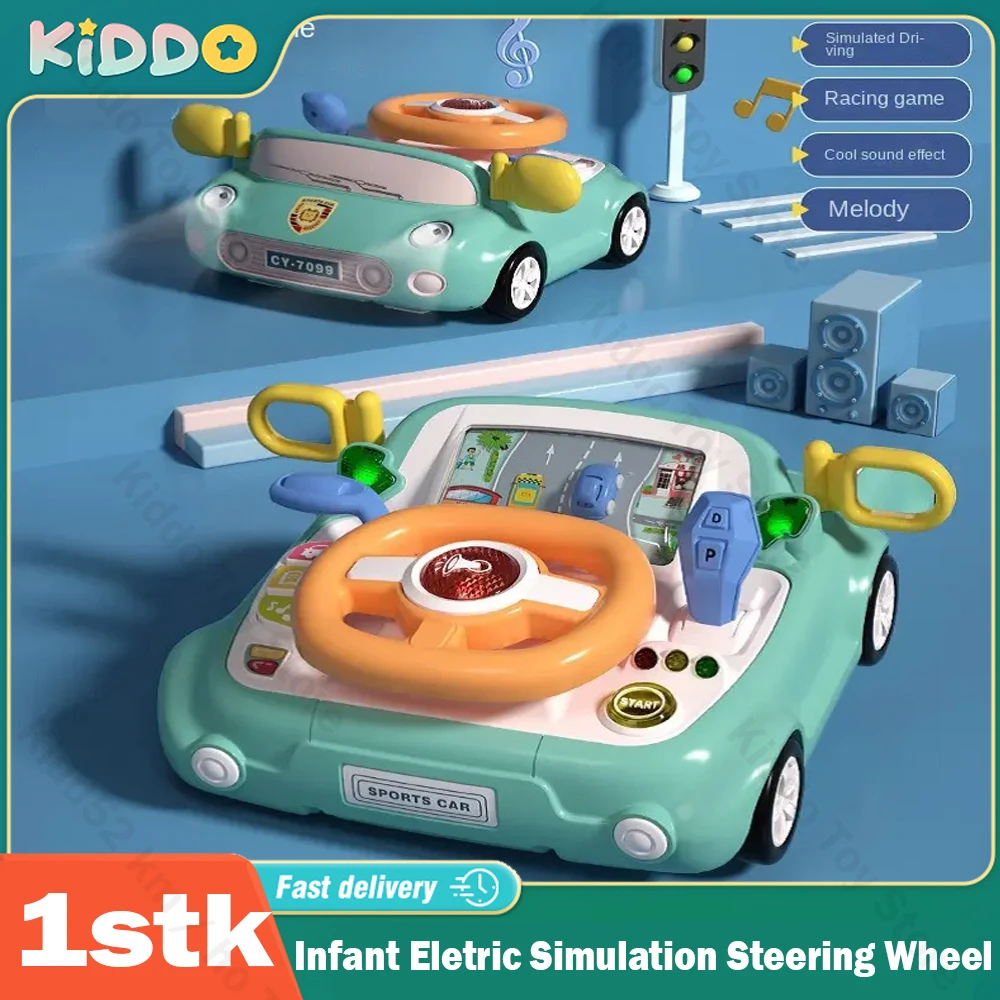 Jouet de volant de Simulation avec musique légère, électrique pour nourrissons, poussette éducative précoce, c