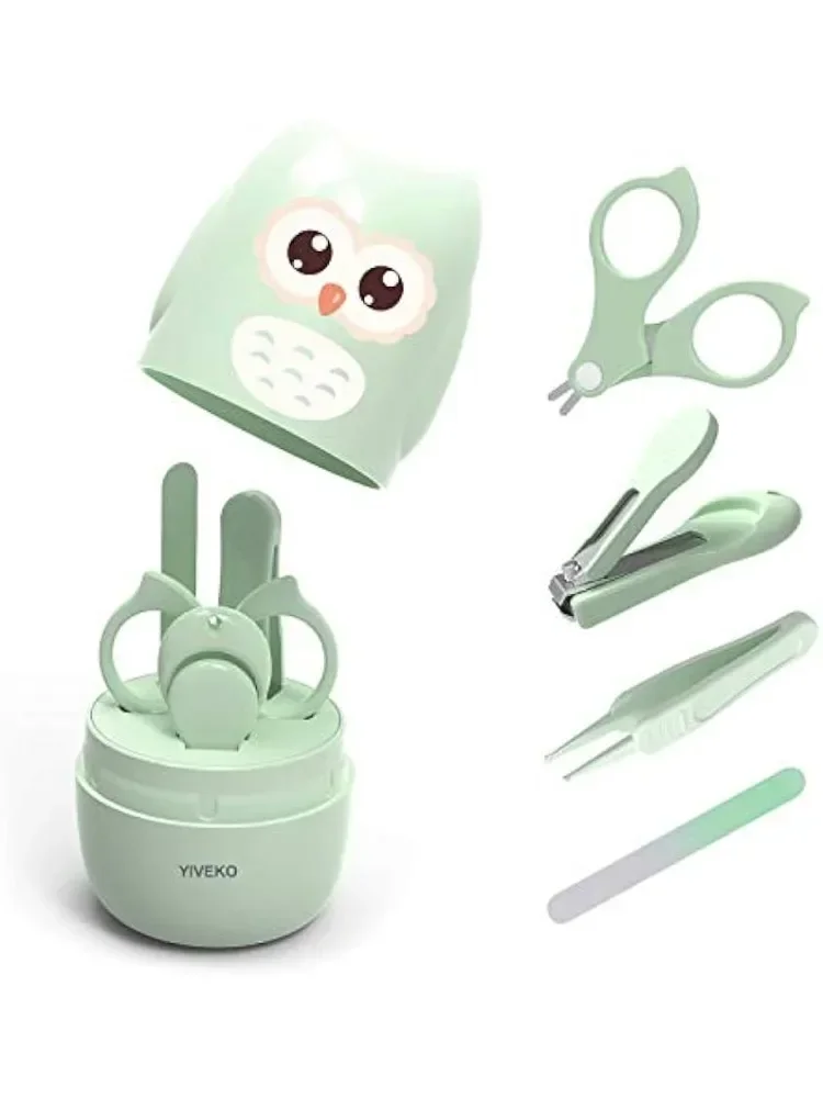 Coupe-ongles pour bébé, ciseaux, lime à ongles, pincettes, Kit de manucure et pédicure pour bébé, ensemble de 