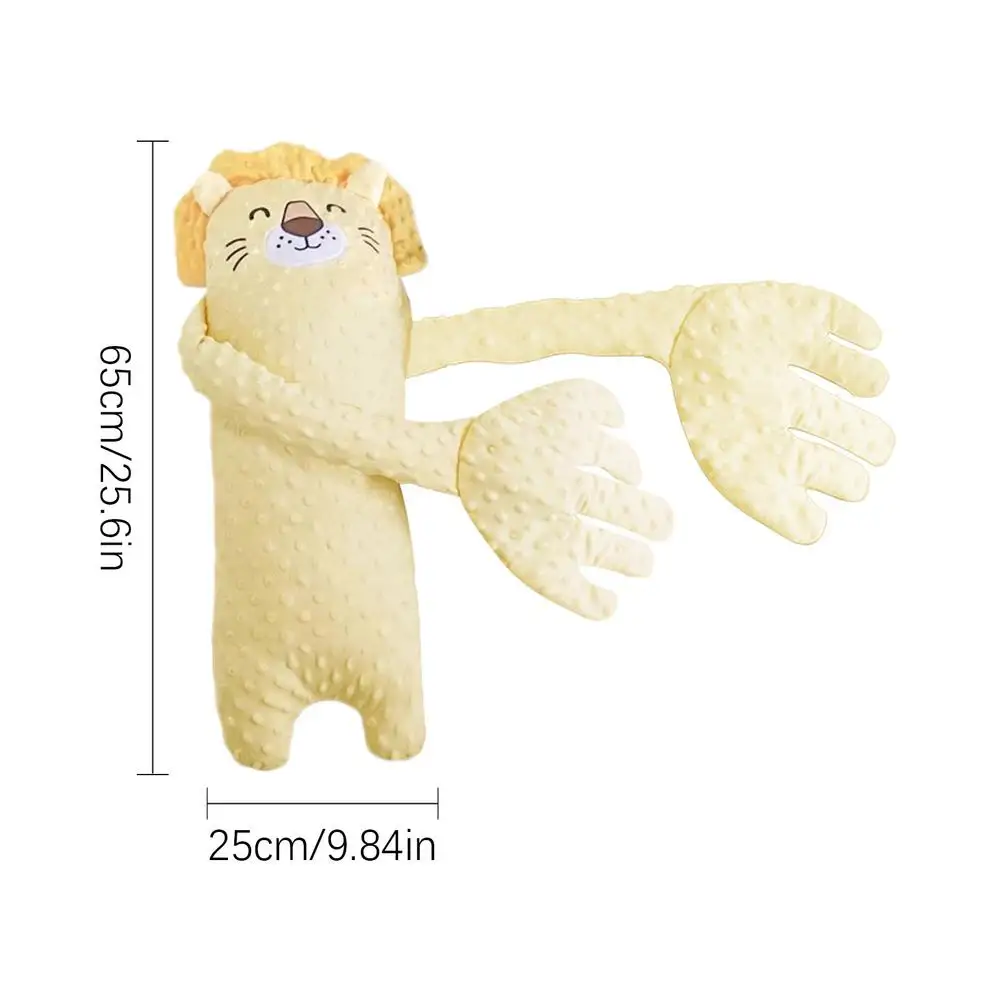 Coussin bébé en forme de lion oreiller doux décoration chambre enfant accessoire confort peluche jouet bébé st