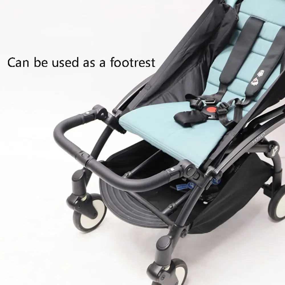 Poussette compacte bébé ville voyage reposepieds 5 points sécurité assise teal cadre noir tissu confort modern