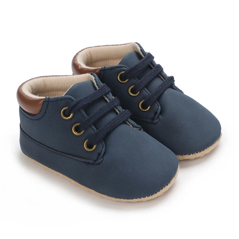 Bottillons bébé confortables semelle souple antidérapante pour nouveauné 018 mois couleur bleu marine design m