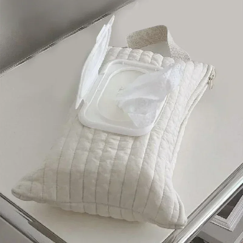 Portelingettes amovible pour poussette pochette en tissu matelassé design moderne couvercle en plastique usage