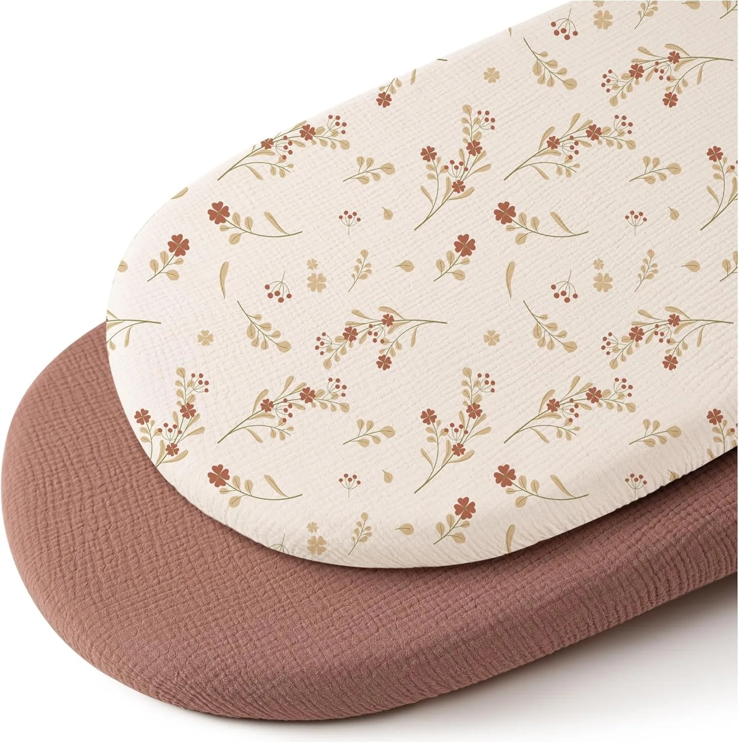 Coussins de sol en textile doux pour bébé 2 pièces design floral moderne couleurs douces tissu respirant textu