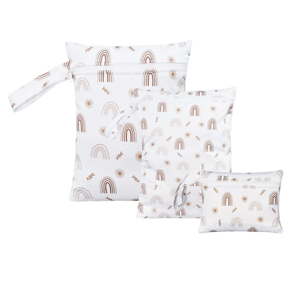 Sac à couches pour bébé 3 pièces imperméable.organisateur de rangement sac de voyage support sec pour bébé 036