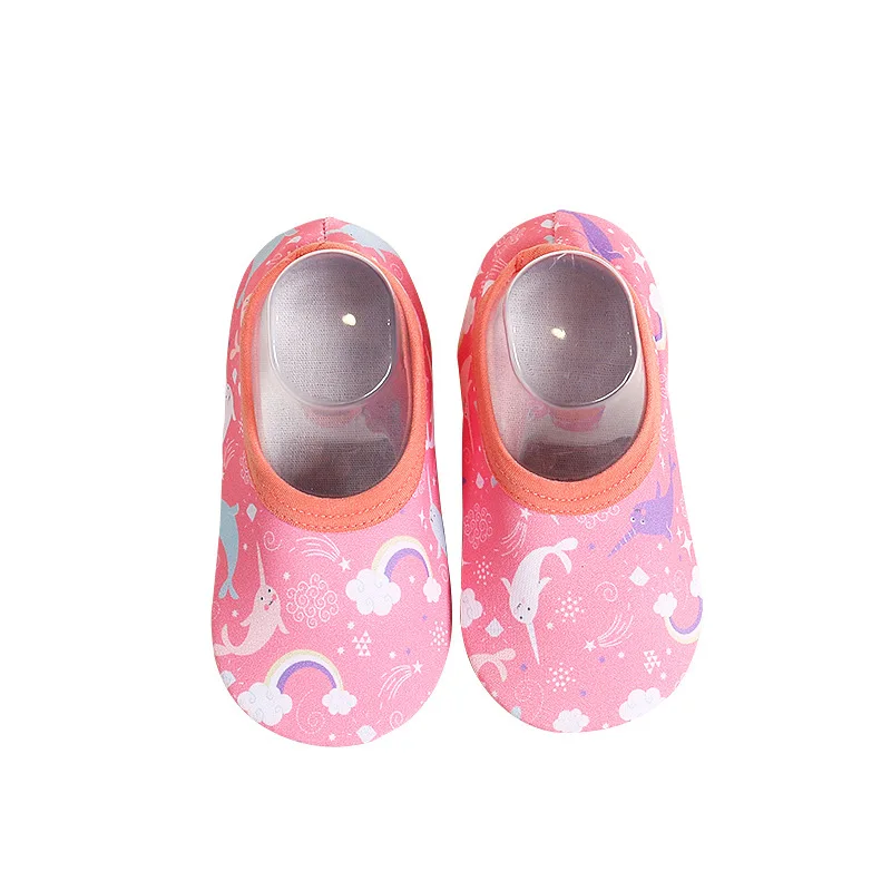 Chaussures d'eau enfants slipon antidérapantes motifs sirènes nuages rose vif printemps été 13 ans confortable