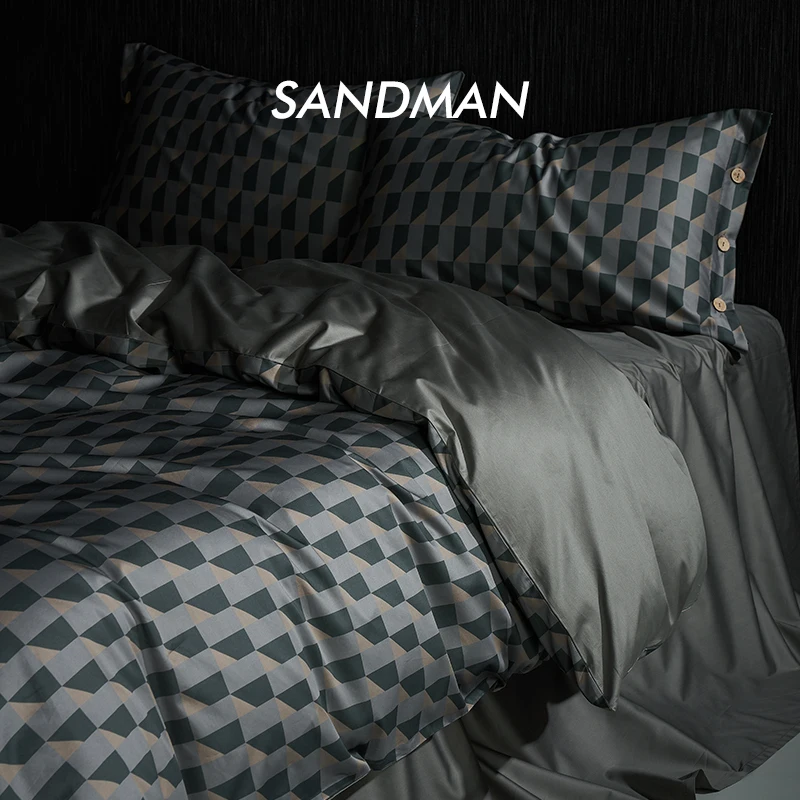 Ensemble literie bébé 4 pièces couette taies d'oreiller drap housse 100% coton design géométrique style modern